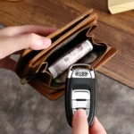 TP-195 Oilskin Leather Multi-functional Change Purse RFID Leather Wallet - Image 5