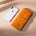 TP-189 Oilskin Leather Multi-functional Zipper RFID Leather Wallet - Image 5