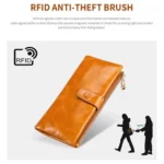 TP-189 Oilskin Leather Multi-functional Zipper RFID Leather Wallet - Image 8