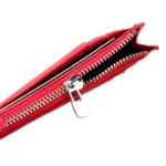 Cowhide Leather Solid Color Zipper Card Holder Wallet RFID Blocking Coin Purse Card Bag Protect Case, Size: 11*8*1.5cm - Image 4