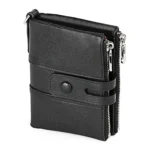 3529 Retro Crazy Horse Texture Double Zipper Anti-magnetic RFID Wallet for Man with Card Slots - Image 2