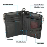 3529 Retro Crazy Horse Texture Double Zipper Anti-magnetic RFID Wallet for Man with Card Slots - Image 7