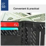 3529 Retro Crazy Horse Texture Double Zipper Anti-magnetic RFID Wallet for Man with Card Slots - Image 10