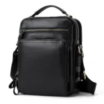 6028 Multifunctional Fashion Top-grain Leather Messenger Bag Casual Men Shoulder Bag