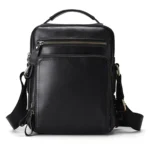 6028 Multifunctional Fashion Top-grain Leather Messenger Bag Casual Men Shoulder Bag - Image 3
