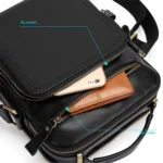 6028 Multifunctional Fashion Top-grain Leather Messenger Bag Casual Men Shoulder Bag - Image 5