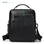 6028 Multifunctional Fashion Top-grain Leather Messenger Bag Casual Men Shoulder Bag - Image 8
