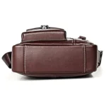 6029 Multifunctional Fashion Top-grain Leather Messenger Bag Casual Men Shoulder Bag - Image 5