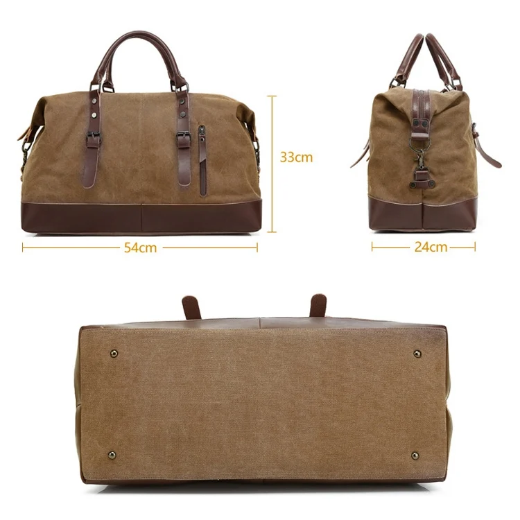 CCB2236C_2.webp AUGUR 2012 Portable Casual Canvas Travel Handbag Baggage Shoulder Crossby Bag - Image 3