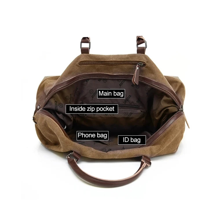 CCB2236C_3.webp AUGUR 2012 Portable Casual Canvas Travel Handbag Baggage Shoulder Crossby Bag - Image 4