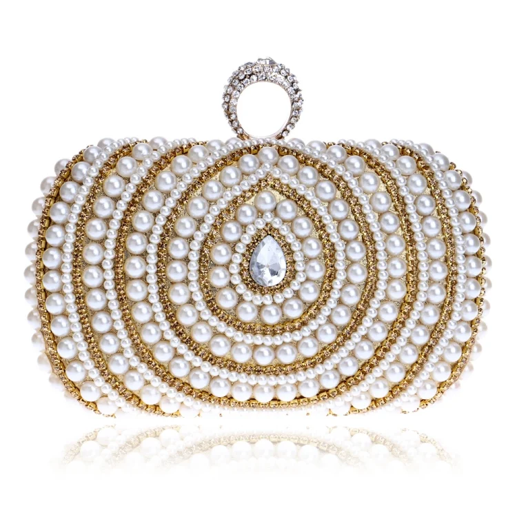 CCB2967J_1.webp Women Fashion Banquet Party Pearl Handbag - Image 2