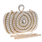 Women Fashion Banquet Party Pearl Handbag - Image 3