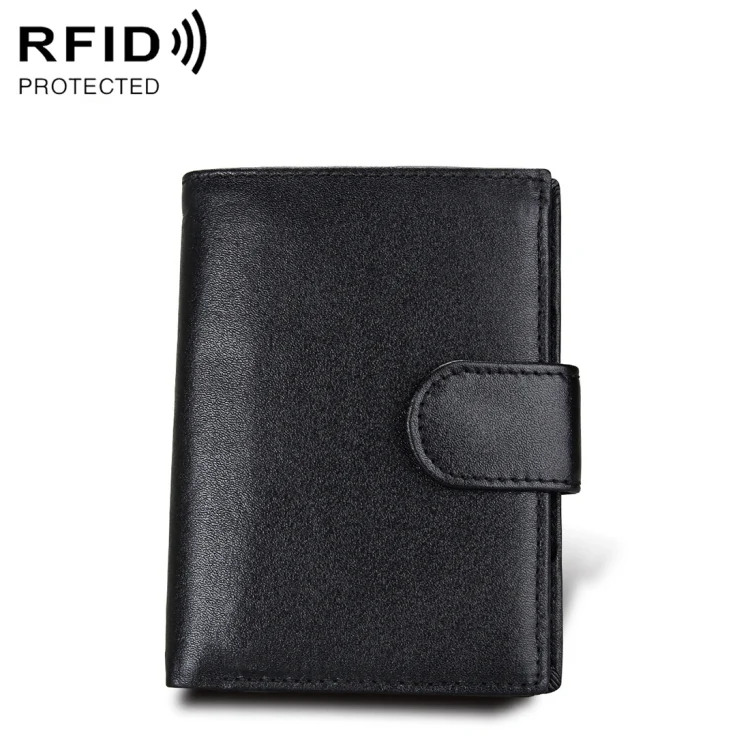 CCB3146B.webp Antimagnet RFID Genuine Leather Wallet / Passport Package / Cowhide Card Slot for man - Image 1