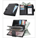 Antimagnet RFID Genuine Leather Wallet / Passport Package / Cowhide Card Slot for man - Image 4