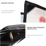 Antimagnet RFID Genuine Leather Wallet / Passport Package / Cowhide Card Slot for man - Image 7
