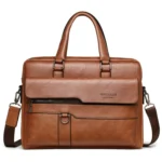 WEIXIER 8619 Retro Style PU Leather Handbag Shoulder Bag Crossbody Bag for Men, Size: 38 x 30 x 11cm - Image 2