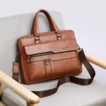 WEIXIER 8619 Retro Style PU Leather Handbag Shoulder Bag Crossbody Bag for Men, Size: 38 x 30 x 11cm - Image 7