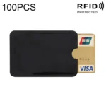 100pcs Aluminum Foil RFID Blocking Credit Card ID Bank Card Case Card Holder Cover, Size: 9 x 6.3cm