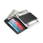 KB80 Antimagnetic RFID Crazy Horse Texture Oil Wax Leather Card Holder Wallet Billfold for Men and Women - Image 3