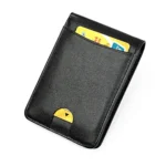 KB186 Antimagnetic RFID Mini Crazy Horse Texture Leather Billfold Card Wallet for Men and Women - Image 3