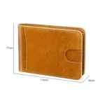 KB186 Antimagnetic RFID Mini Crazy Horse Texture Leather Billfold Card Wallet for Men and Women - Image 6