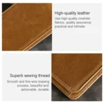 KB186 Antimagnetic RFID Mini Crazy Horse Texture Leather Billfold Card Wallet for Men and Women - Image 8