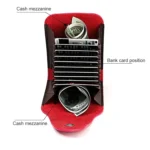 KB187 Litchi Texture Leather Large-capacity Card Holder Wallet - Image 5