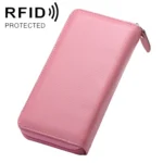 902 Antimagnetic RFID Litchi Texture Women Large Capacity Hand Wallet Purse Phone Bag with Card Slots
