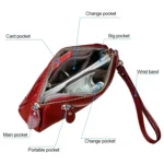 2025 Multifunctional Litchi Texture Women Large Capacity Hand Wallet Shell bag with Card Slots - Image 7