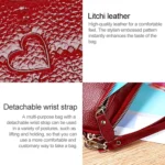 2025 Multifunctional Litchi Texture Women Large Capacity Hand Wallet Shell bag with Card Slots - Image 8