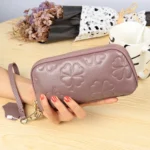 2026 Multifunctional Litchi Texture Women Large Capacity Hand Wallet Shell bag with Card Slots - Image 12