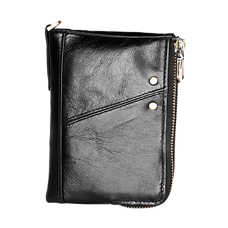 CCB6673B_1.webp 3533 Antimagnetic RFID Top-grain Leather Crazy Horse Texture Men Business Leisure Wallet - Image 2