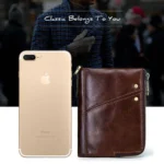3533 Antimagnetic RFID Top-grain Leather Crazy Horse Texture Men Business Leisure Wallet - Image 12