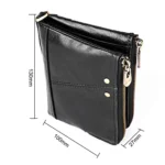 3533 Antimagnetic RFID Top-grain Leather Crazy Horse Texture Men Business Leisure Wallet - Image 4