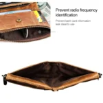 3533 Antimagnetic RFID Top-grain Leather Crazy Horse Texture Men Business Leisure Wallet - Image 10