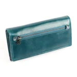 3559 Antimagnetic RFID Multi-function Zipper Retro Top-grain Leather Lady Purse Wallet - Image 4