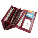 3559 Antimagnetic RFID Multi-function Zipper Retro Top-grain Leather Lady Purse Wallet - Image 5