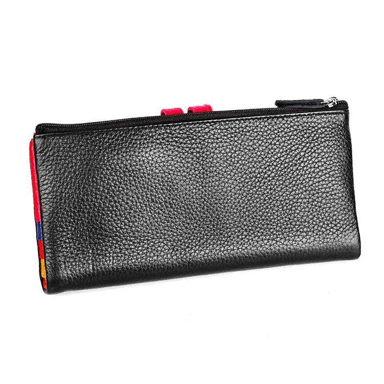 CCB6675B_2.webp 3572 Litchi Texture Leather Zipper Lady Wallet Large-capacity Purse - Image 3