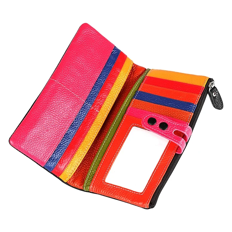 CCB6675B_3.webp 3572 Litchi Texture Leather Zipper Lady Wallet Large-capacity Purse - Image 4
