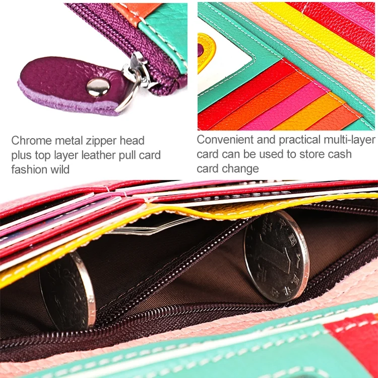 CCB6675B_7.webp 3572 Litchi Texture Leather Zipper Lady Wallet Large-capacity Purse - Image 8