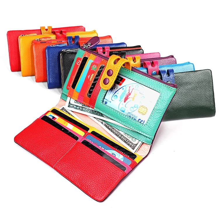 CCB6675B_9.webp 3572 Litchi Texture Leather Zipper Lady Wallet Large-capacity Purse - Image 10