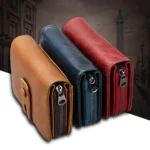 3577 Antimagnetic RFID Men and Women Crazy Horse Texture Leather Zipper Wallet - Image 11