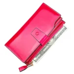 8236 Antimagnetic RFID Multi-function Oil Wax Leather Lady Wallet Large-capacity Purse - Image 3