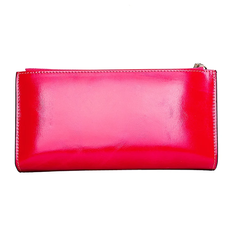 CCB6683RR_3.webp 8236 Antimagnetic RFID Multi-function Oil Wax Leather Lady Wallet Large-capacity Purse - Image 4