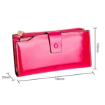 8236 Antimagnetic RFID Multi-function Oil Wax Leather Lady Wallet Large-capacity Purse - Image 6