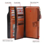 8236 Antimagnetic RFID Multi-function Oil Wax Leather Lady Wallet Large-capacity Purse - Image 7