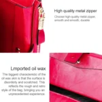 8236 Antimagnetic RFID Multi-function Oil Wax Leather Lady Wallet Large-capacity Purse - Image 8