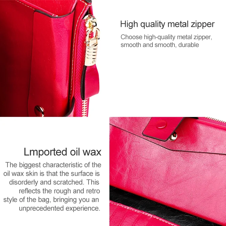 CCB6683RR_7.webp 8236 Antimagnetic RFID Multi-function Oil Wax Leather Lady Wallet Large-capacity Purse - Image 8