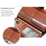 8236 Antimagnetic RFID Multi-function Oil Wax Leather Lady Wallet Large-capacity Purse - Image 9