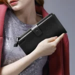 8236 Antimagnetic RFID Multi-function Oil Wax Leather Lady Wallet Large-capacity Purse - Image 10